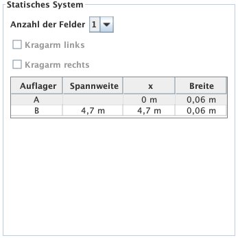 Eingabe - Statisches System