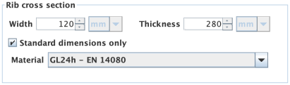 Input - rib cross-section